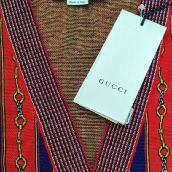 Gucci V-Neck Horsebit Chain Knit Cardigan - Picture 4 of 16